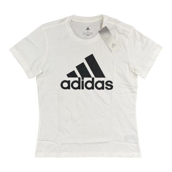 Adidas Multi-Sport White T-Shirt with Black Logo Women’s Size Small - Picture 1 of 8